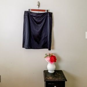 *Host Pick!* Black Satin George Pencil Skirt